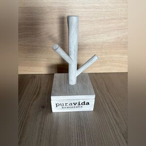 Pura Vida Gray Wooden Bracelet Stand